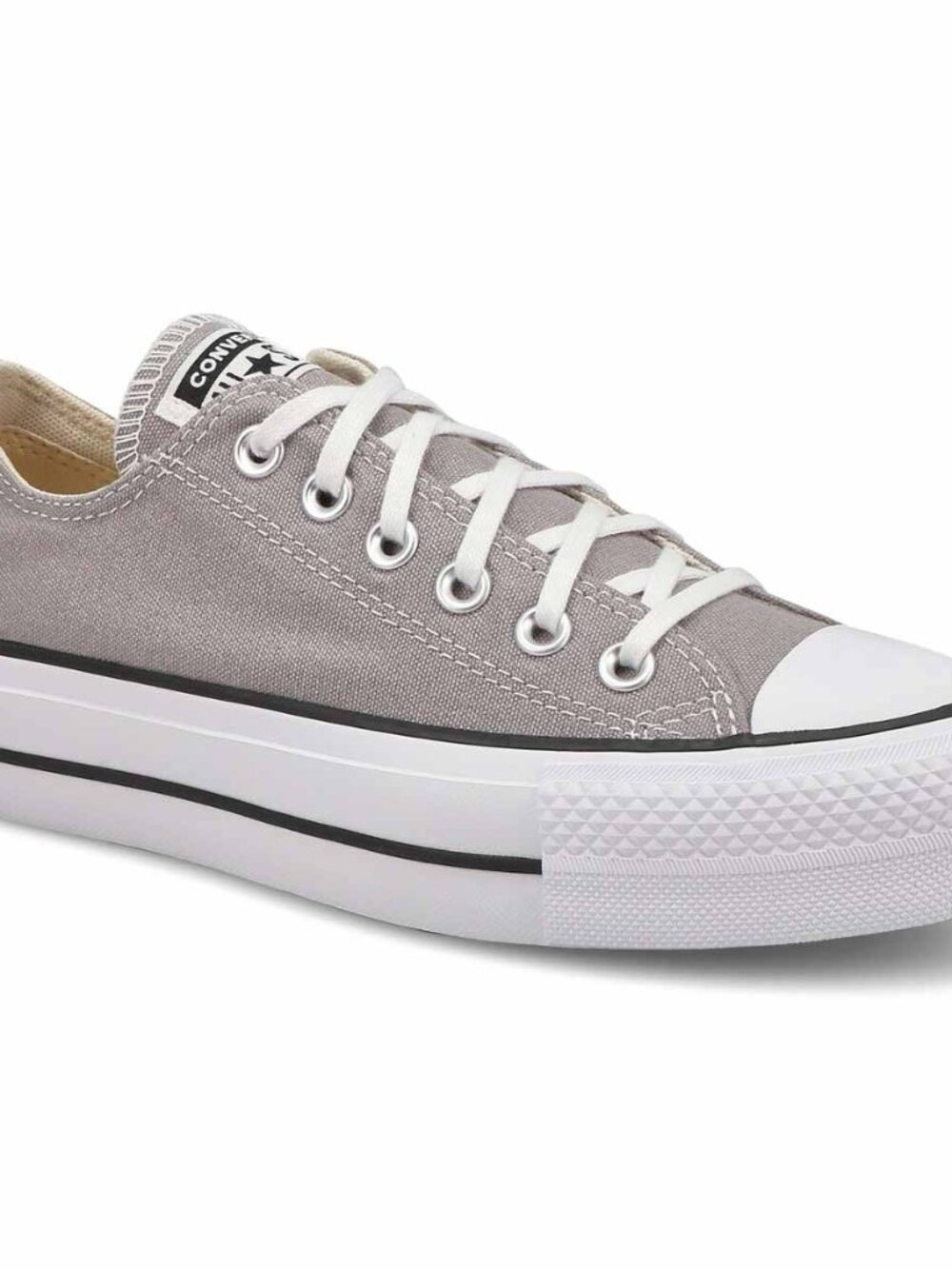 Converse Low Top Platform Sneaker in Light Grey, Size 7